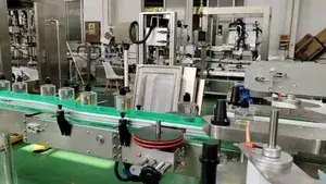 Etiquetadora frontal y trasera para botellas redondas