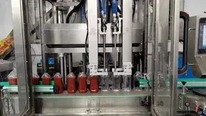 Llenadora de salsa de tomate con seguimiento de 2 cabezales